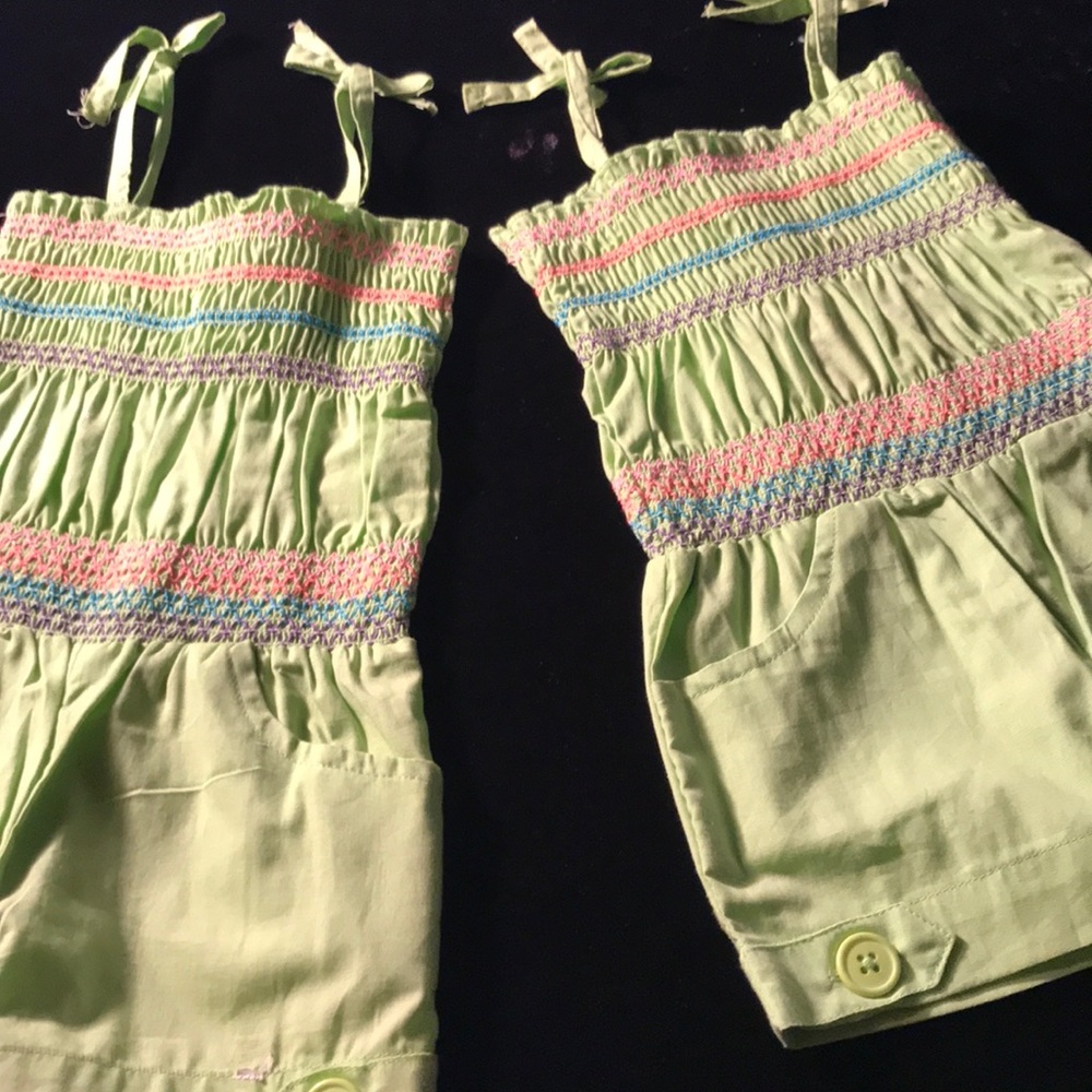 Two pair romper shorts